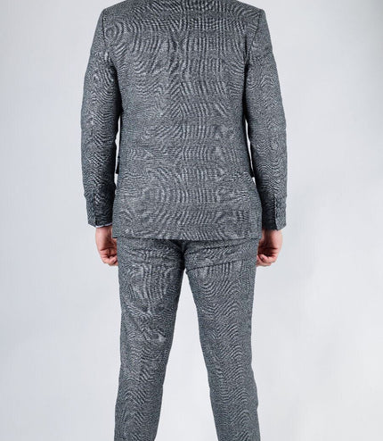 Men's Classic Grey Double Breasted 2-Piece Suit