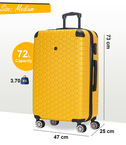 Noda Medium Hard Shell Suitcase in Yellow