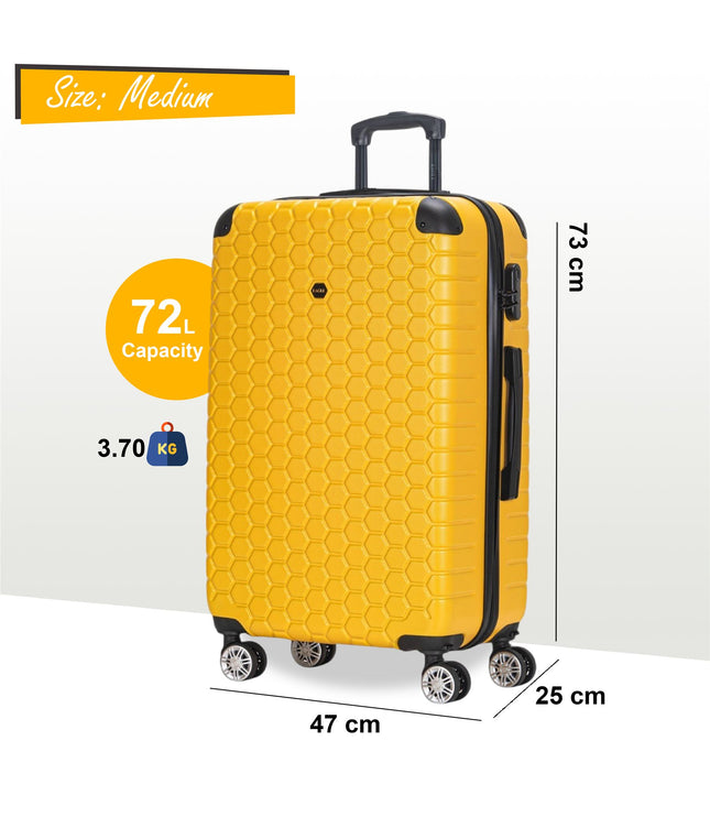 Noda Medium Hard Shell Suitcase in Yellow