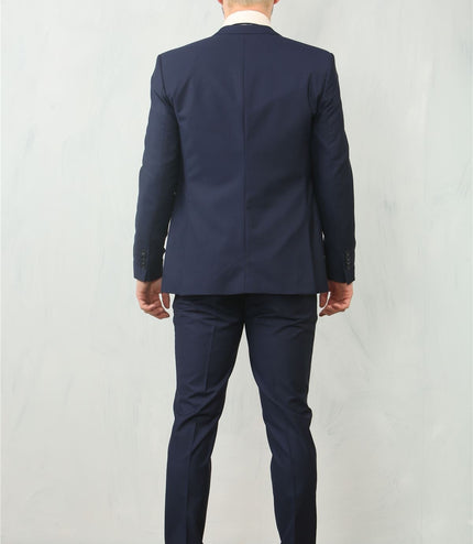 Men's Navy 3 Piece Formal Classic Prom Suit Workwear