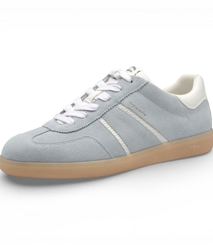 Tamaris Women's Blue White Leather Trainers Sneaker Shoes