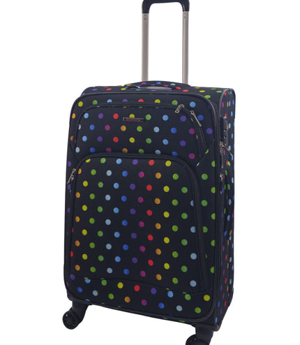 Ashbourne Medium Soft Shell Suitcase in Dots