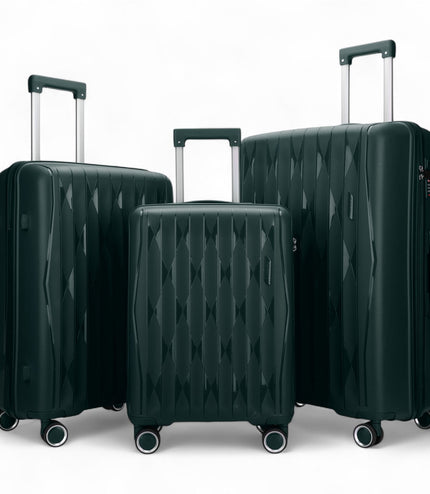 Burnaby Set of 3 Hard Shell Suitcase in Green