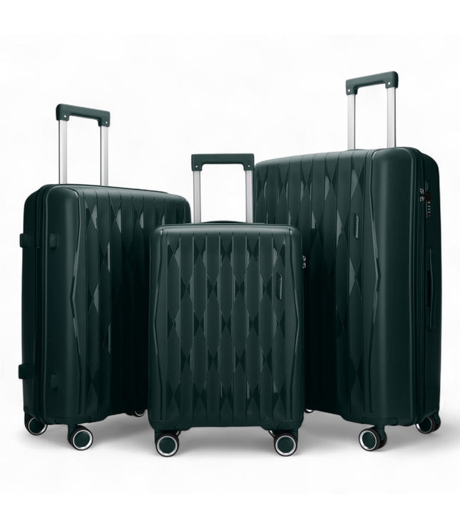 Burnaby Set of 3 Hard Shell Suitcase in Green