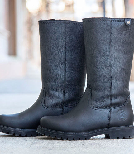 Panama Jacks Women's Black Bambina B60 Leather High Boots