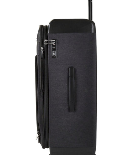 Amesbury Large Soft Shell Suitcase in Black