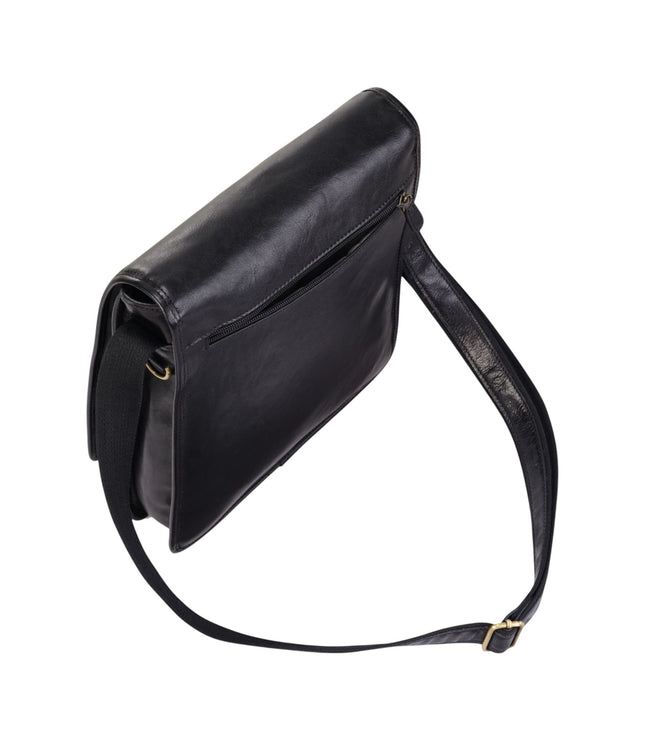 Leather Vintage Black Messenger Shoulder Crossbody Travel Business Bag - Ranger