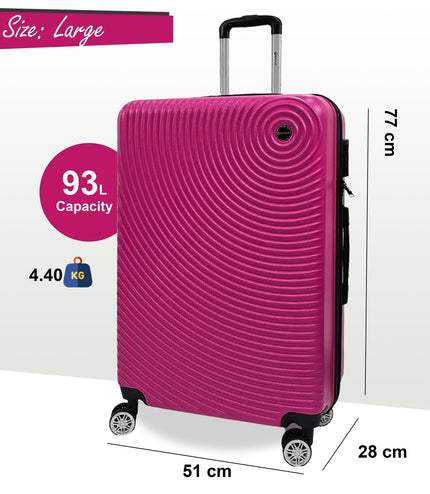 Chorley Large Hard Shell Suitcase in Fuschia