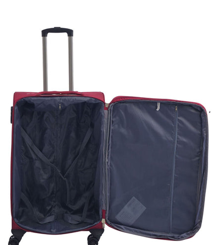 Andover Medium Soft Shell Suitcase in Burgundy