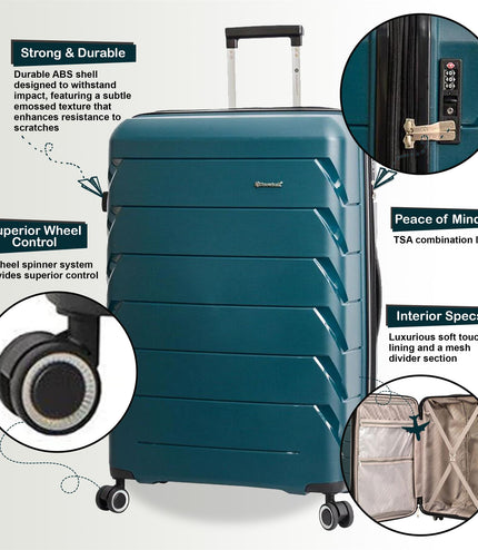 Cleckheaton Large Hard Shell Suitcase in Green