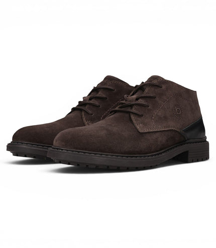 Bugatti Mens Dark Brown Suede Leather Lace-up Desert Ankle Boots - Lota