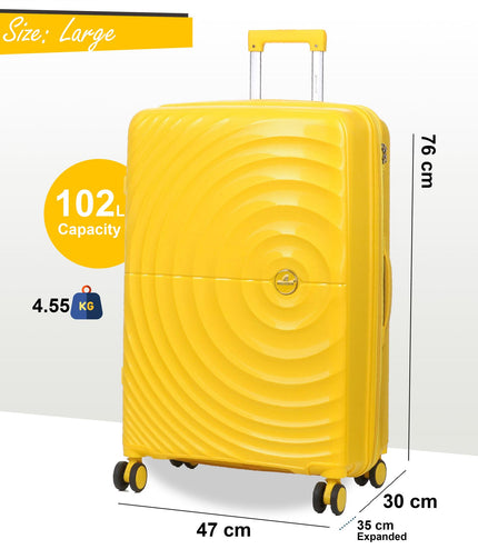 Balranald Large Hard Shell Suitcase in Yellow