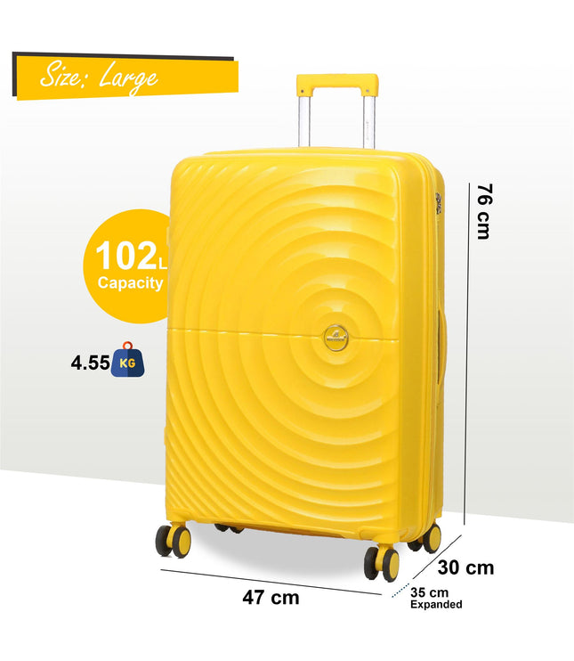 Balranald Large Hard Shell Suitcase in Yellow