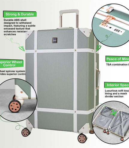 Alston Large Hard Shell Suitcase in Sage Green