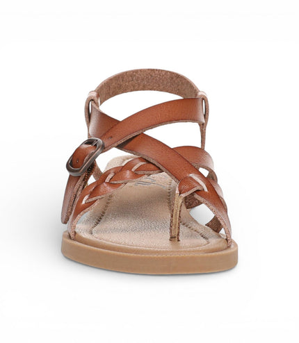 Blowfish Malibu Women's Scotch Tan Micro Wedge Strappy Sandals - April