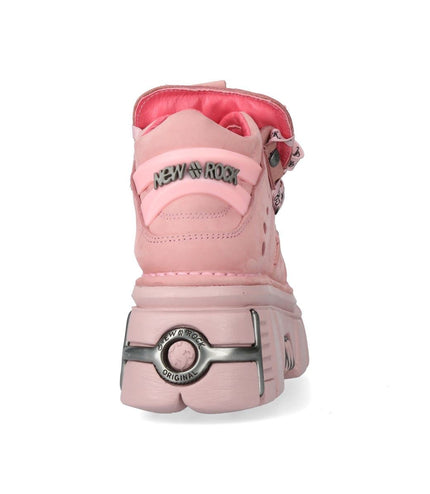 New Rock M-106-C153 Pink Tower Platform Gothic Punk Ankle Boots