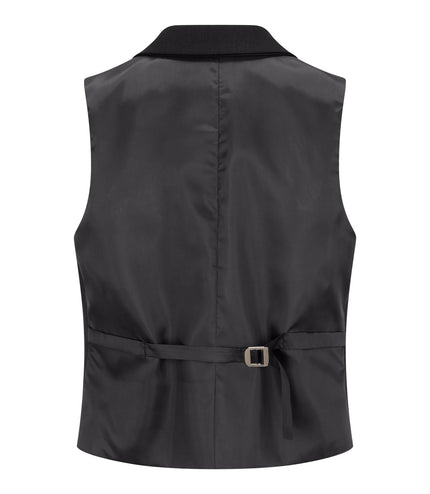 Women's 3 Piece Tailored Fit Plain Black Formal Office Suit