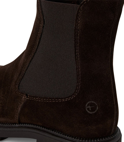 Tamaris Womens Mocca Brown Leather Classic High Chelsea Ankle Boots