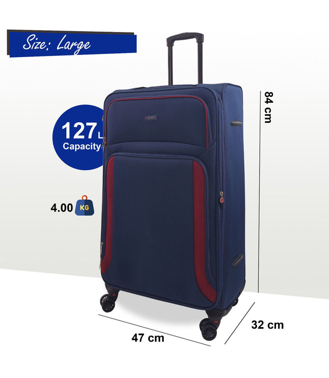 Arundel Large Soft Shell Suitcase in Navy