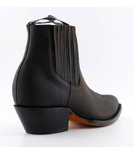 Grinders Unisex Brown Western Ankle Boots - Maverick