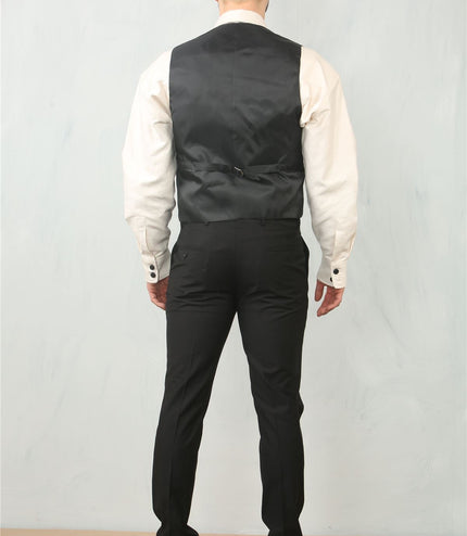 Men's Black 3 Piece Formal Classic Prom Suit Workwear