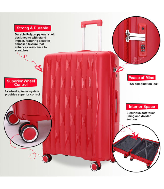 Burnaby Cabin Hard Shell Suitcase in Red