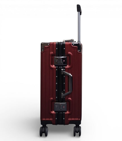 Airdrie Cabin Hard Shell Suitcase in Charcoal Red