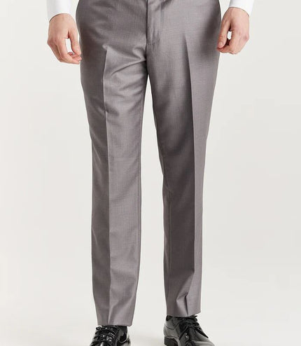Men's Grey Tailored Trouser Smart Formal