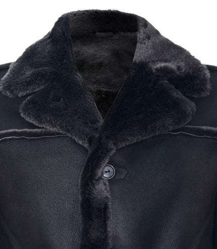 Mens Merino Sheepskin Suede Jacket with Tie Belt-Granada