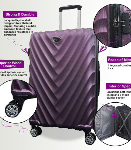 Colyton Medium Hard Shell Suitcase in Purple