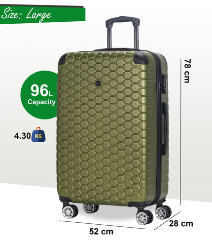 Noda Large Hard Shell Suitcase in Green