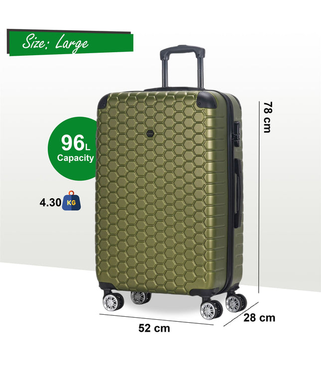 Noda Large Hard Shell Suitcase in Green