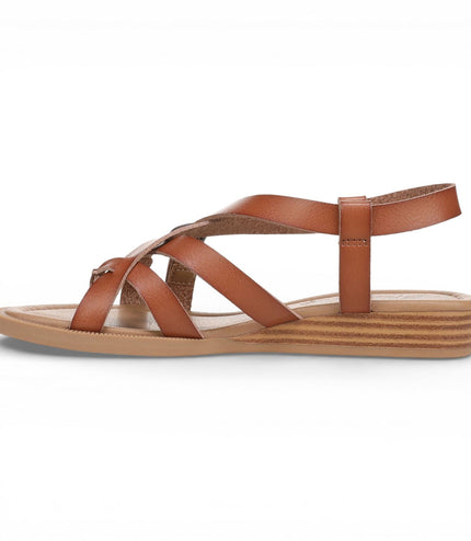 Blowfish Malibu Women's Scotch Tan Micro Wedge Strappy Sandals - April