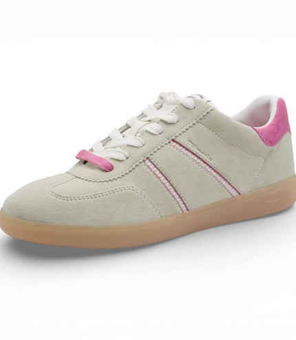 Tamaris Women's Green Pink Leather Trainers Sneaker Shoes