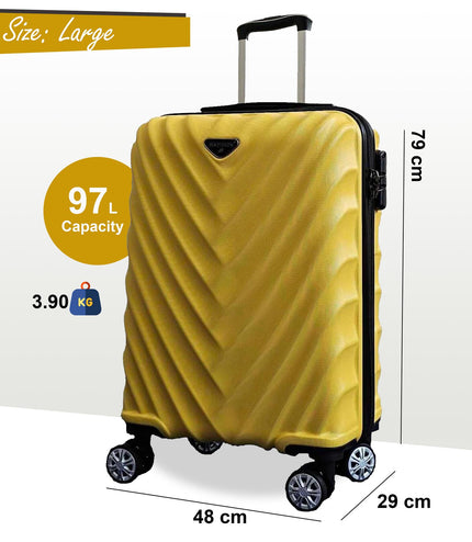 Colyton Large Hard Shell Suitcase in Yellow