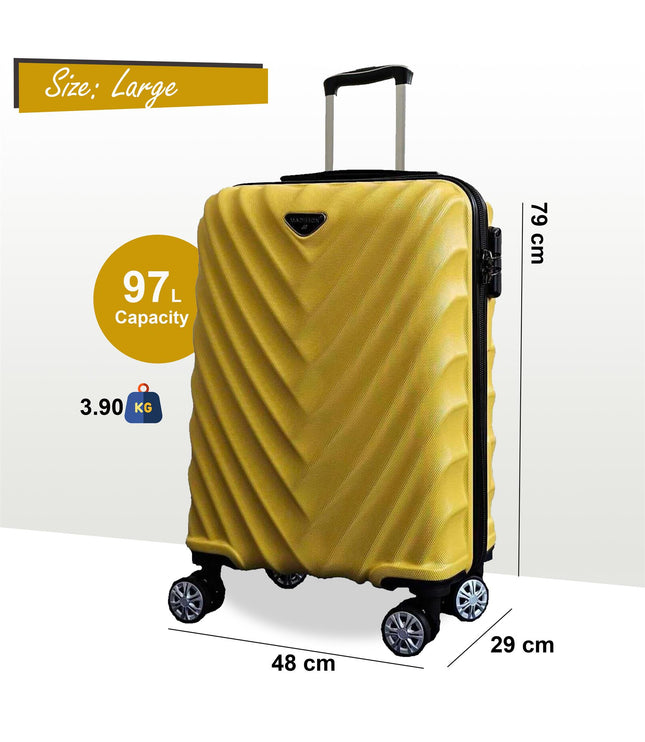 Colyton Large Hard Shell Suitcase in Yellow