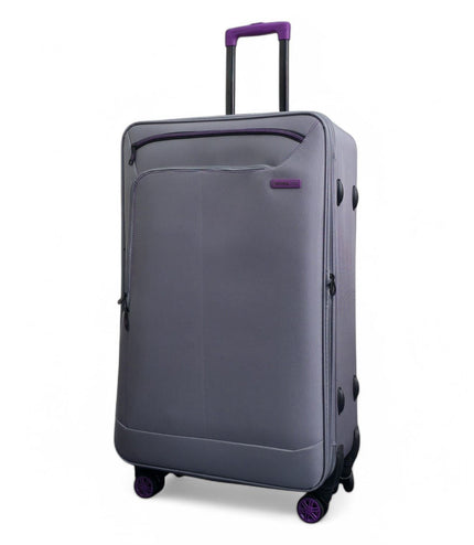 Handa Large Soft Shell Suitcase in Grey