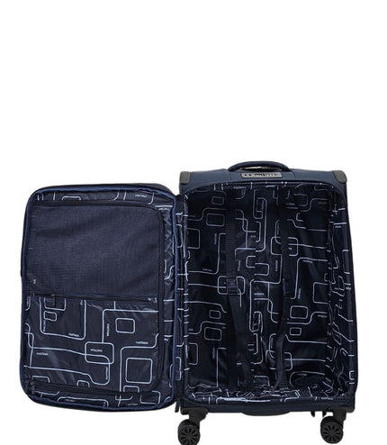 Bourne Medium Soft Shell Suitcase in Navy