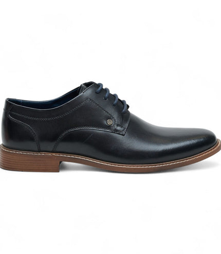 Ben Sherman Men's Black Leather Oxford Brogue Formal Derby Shoes - Pethick