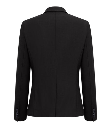 Women's 3 Piece Tailored Fit Plain Black Formal Office Suit