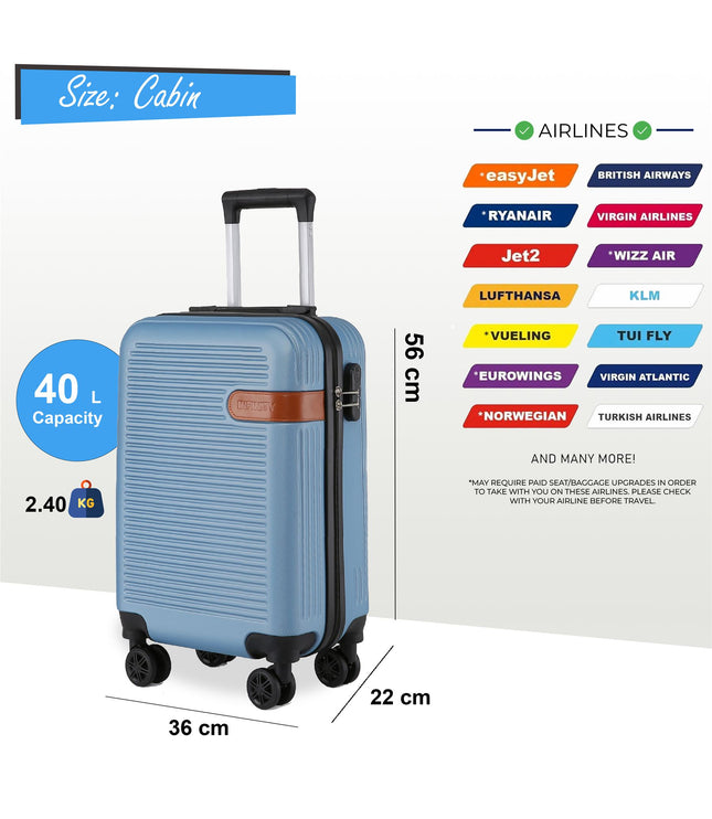 Calgary Cabin Hard Shell Suitcase in Blue
