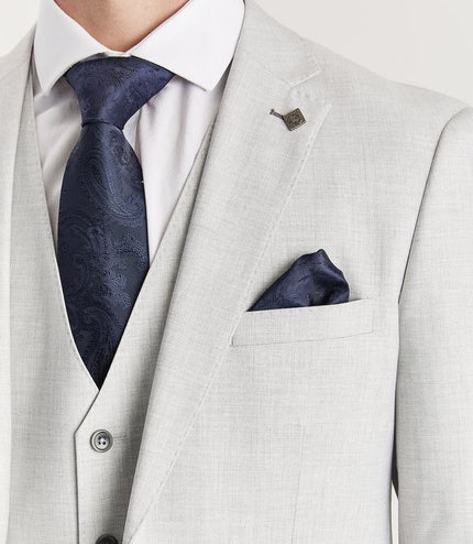 Men's Silver Lightweight Stitched Lapel Blazer