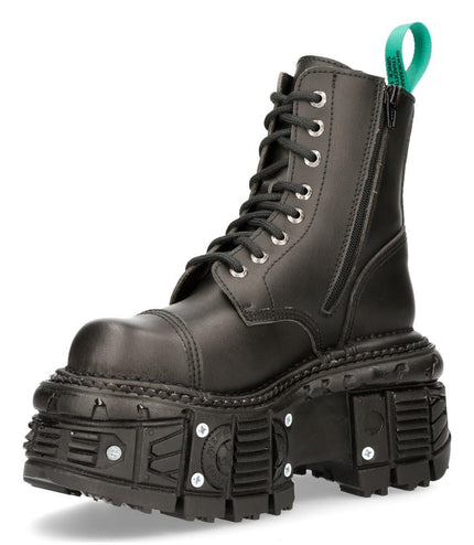New Rock Vegan Leather Combat Platform Boots- TANKMILI083C-V2