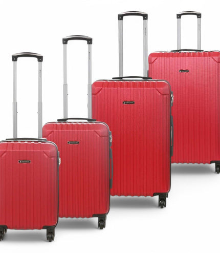 Corowa Set of 4 Hard Shell Suitcase in Red