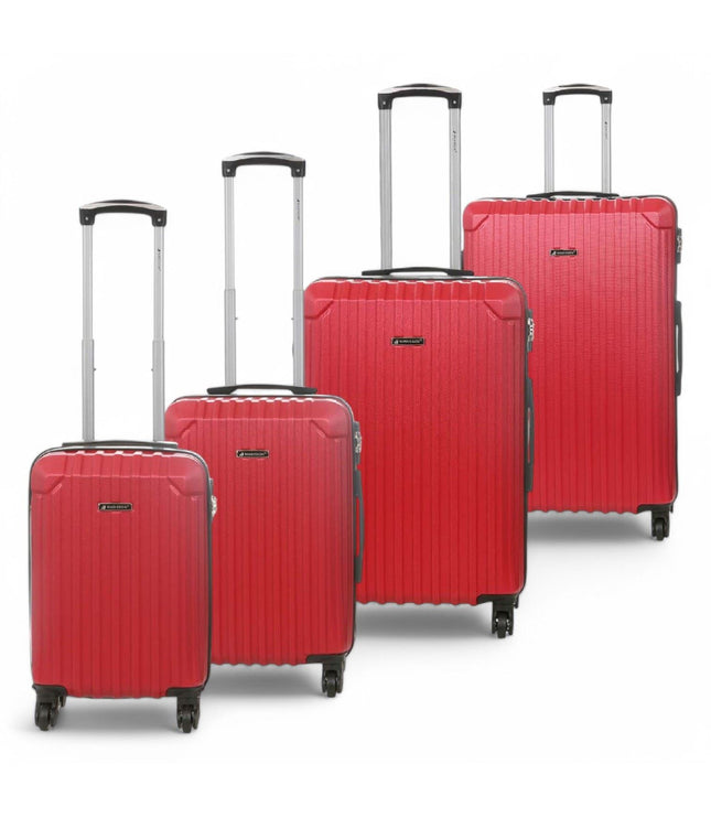 Corowa Set of 4 Hard Shell Suitcase in Red