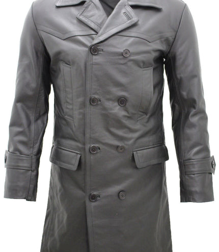 Mens Cowhide Leather Peacoat-Dortmund