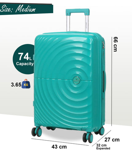 Balranald Medium Hard Shell Suitcase in Aqua Blue