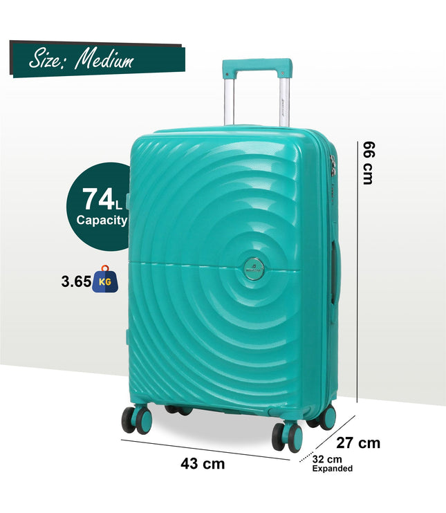 Balranald Medium Hard Shell Suitcase in Aqua Blue