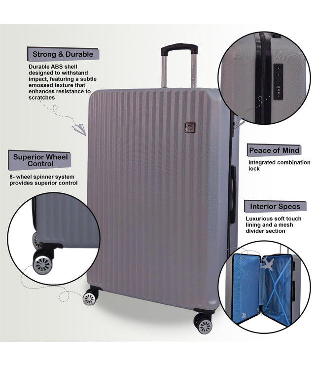 Alsager Underseat Hard Shell Suitcase in Silver
