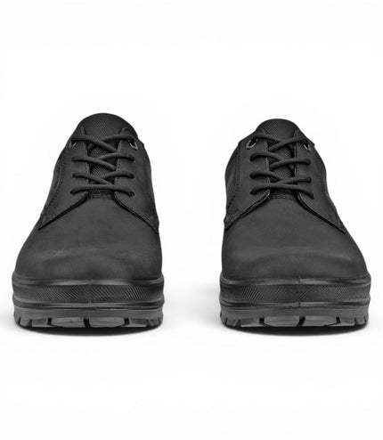 Ecco Men's Black Leather Waterproof Casual Shoes -  Rugged Track 25
